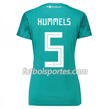 Camisetas Alemania Hummels 5 Mujer Segunda Equipacion Mundial 2018